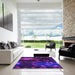 Machine Washable Transitional Amethyst Purple Rug in a Kitchen, wshpat2274pur