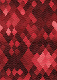 Machine Washable Transitional Tomato Red Rug, wshpat2274rd