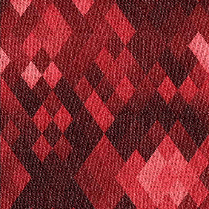 Patterned Tomato Red Rug, pat2274rd