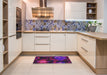 Machine Washable Transitional Purple Rug in a Kitchen, wshpat2274