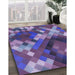 Machine Washable Transitional Purple Rug in a Family Room, wshpat2275blu