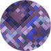 Square Machine Washable Transitional Purple Rug in a Living Room, wshpat2275blu