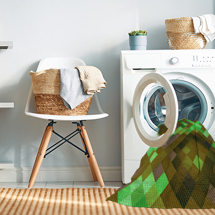 Machine Washable Transitional Apple Green Rug in a Washing Machine, wshpat2275grn