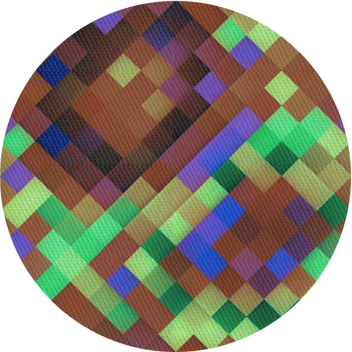 Square Machine Washable Transitional Green Rug in a Living Room, wshpat2275lblu