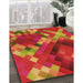 Machine Washable Transitional Orange Rug in a Family Room, wshpat2275org