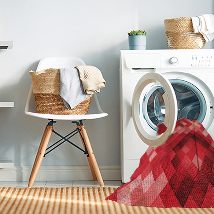 Machine Washable Transitional Orange Rug in a Washing Machine, wshpat2275rd
