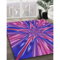 Patterned Purple Daffodil Purple Rug, pat2276pur