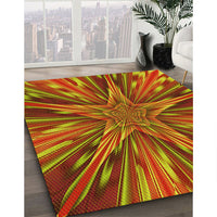 Patterned Red Rug, pat2276yw