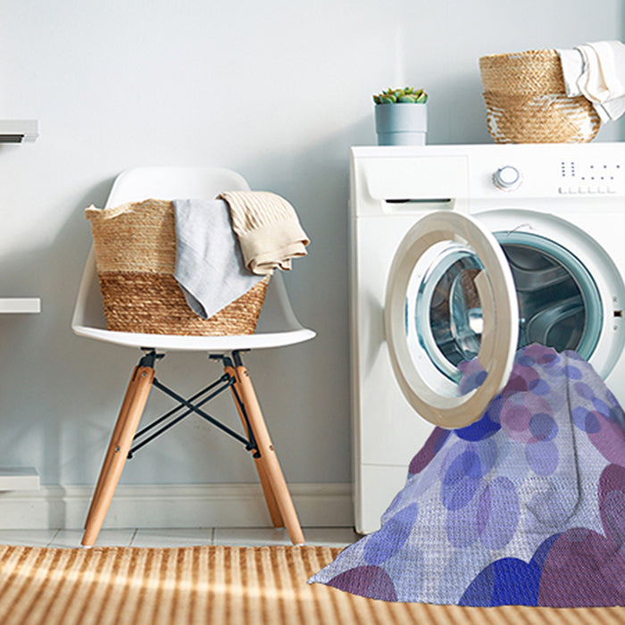 Machine Washable Transitional Slate Blue Rug in a Washing Machine, wshpat2277blu