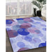 Machine Washable Transitional Slate Blue Rug in a Family Room, wshpat2277blu