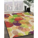 Machine Washable Transitional Red Rug in a Family Room, wshpat2277brn