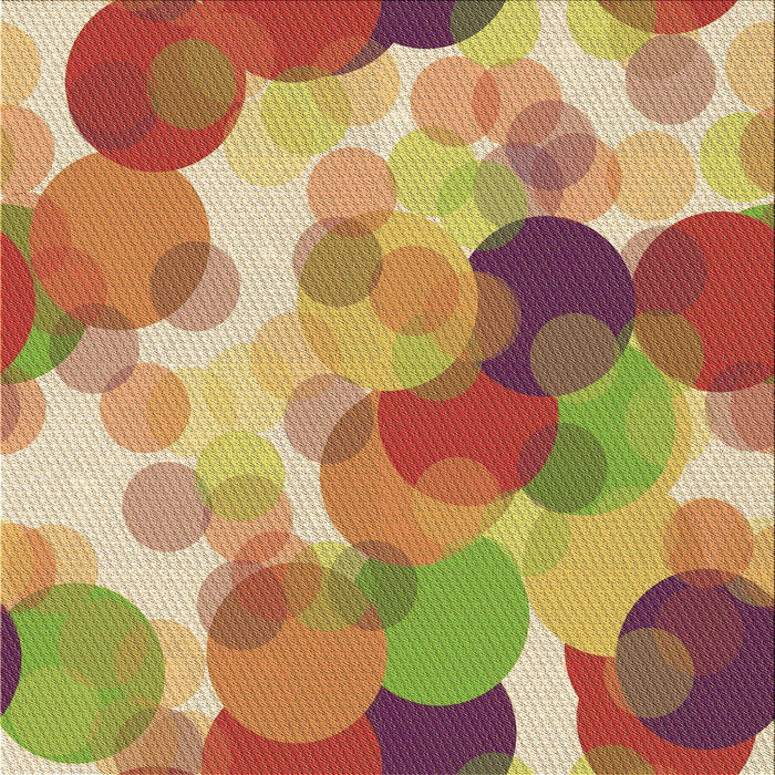 Round Patterned Red Rug, pat2277brn