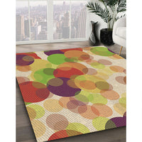 Patterned Red Rug, pat2277brn