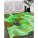Patterned Emerald Green Rug in Family Room, pat2277grn