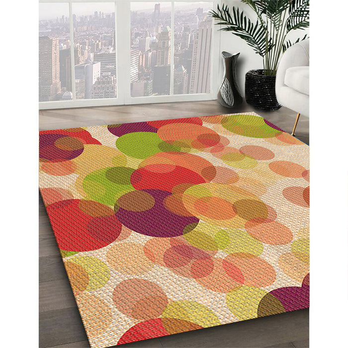 Machine Washable Transitional Orange Rug in a Family Room, wshpat2277org