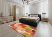 Patterned Orange Rug in a Bedroom, pat2277org