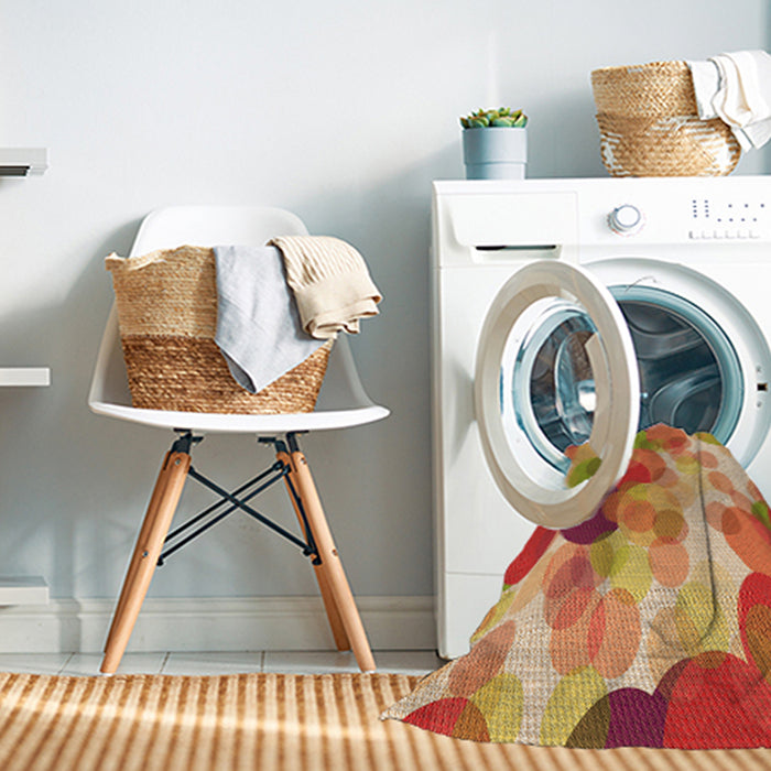 Machine Washable Transitional Orange Rug in a Washing Machine, wshpat2277org