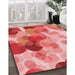 Machine Washable Transitional Red Rug in a Family Room, wshpat2277rd