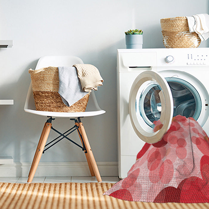 Machine Washable Transitional Red Rug in a Washing Machine, wshpat2277rd