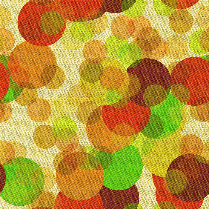 Round Patterned Orange Red Orange Rug, pat2277yw