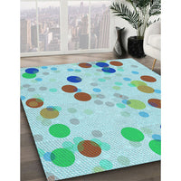 Patterned Blue Rug, pat2278lblu