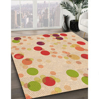 Patterned Khaki Gold Rug, pat2278org