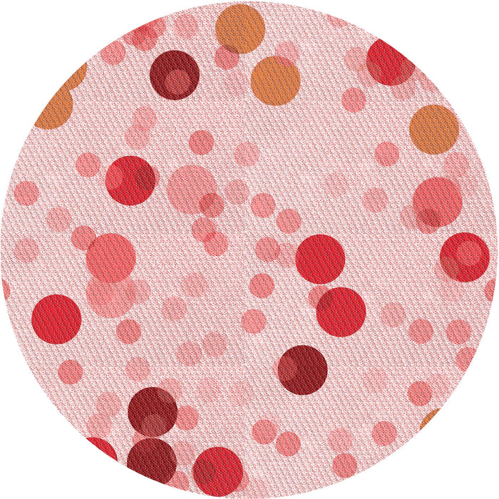 Square Patterned Light Red Pink Rug, pat2278rd