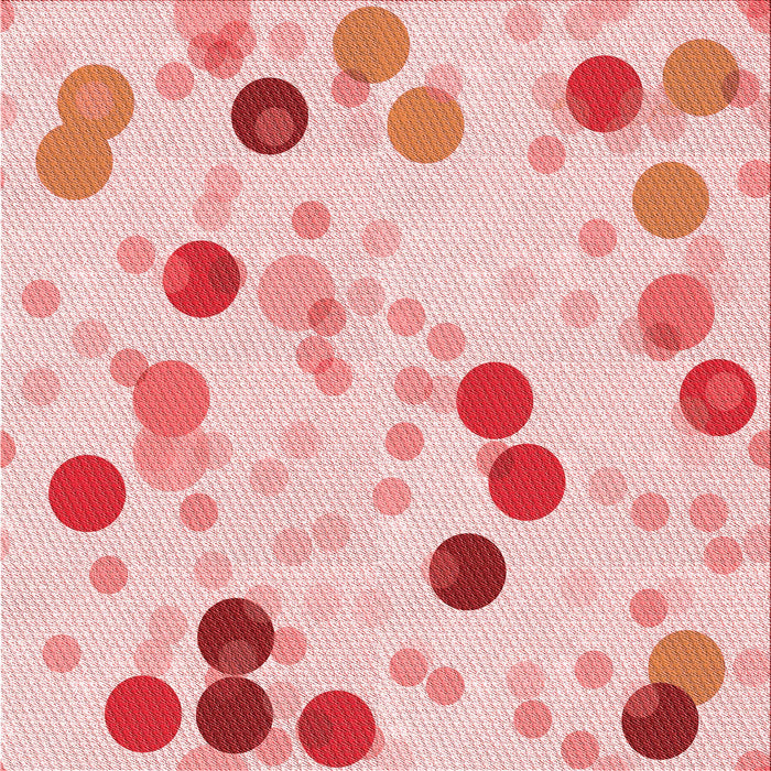 Round Patterned Light Red Pink Rug, pat2278rd