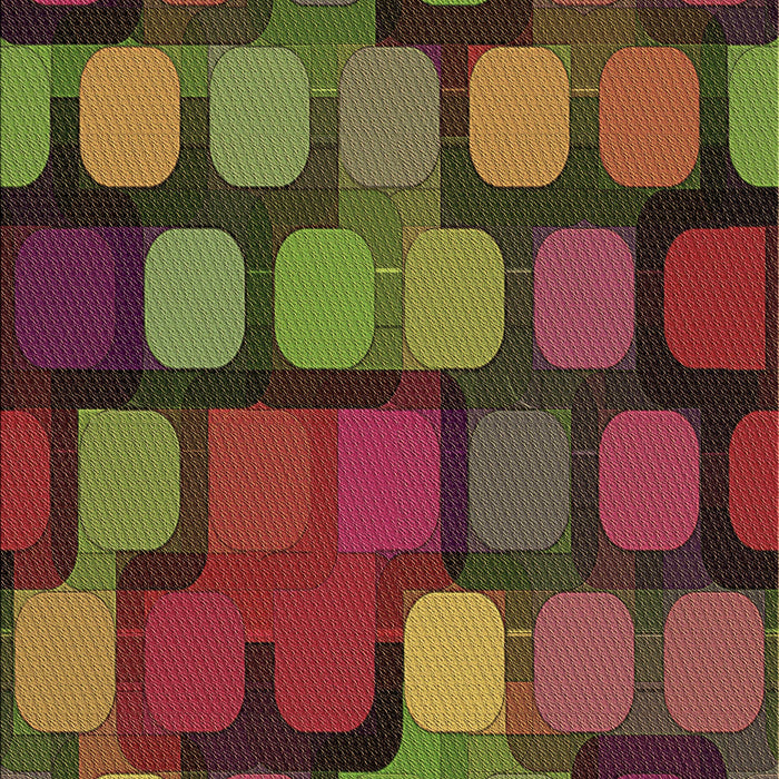 Patterned Saffron Red Rug, pat2279brn