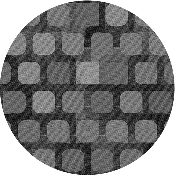 Square Patterned Gray Rug, pat2279gry
