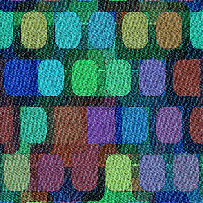 Patterned Mint Green Rug, pat2279lblu