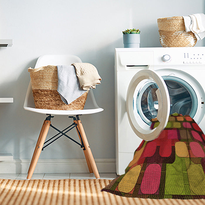 Machine Washable Transitional Red Rug in a Washing Machine, wshpat2279org
