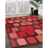 Patterned Red Rug, pat2279rd