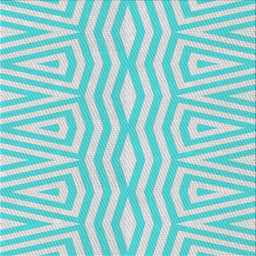 Square Patterned Blue Novelty Rug, pat227