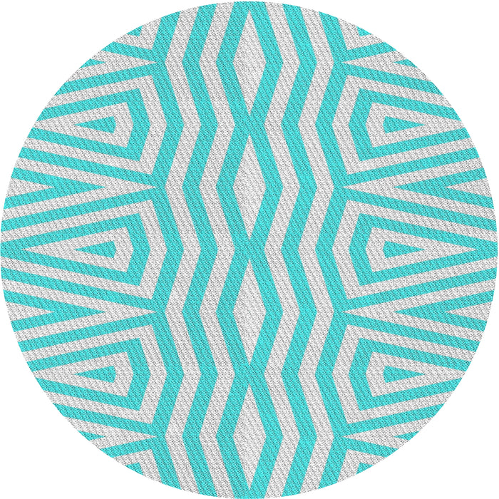 Square Machine Washable Transitional Blue Rug, wshpat227