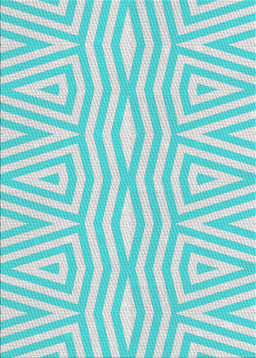 Patterned Blue Novelty Rug, pat227