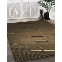 Patterned Milk Chocolate Brown Rug, pat228brn