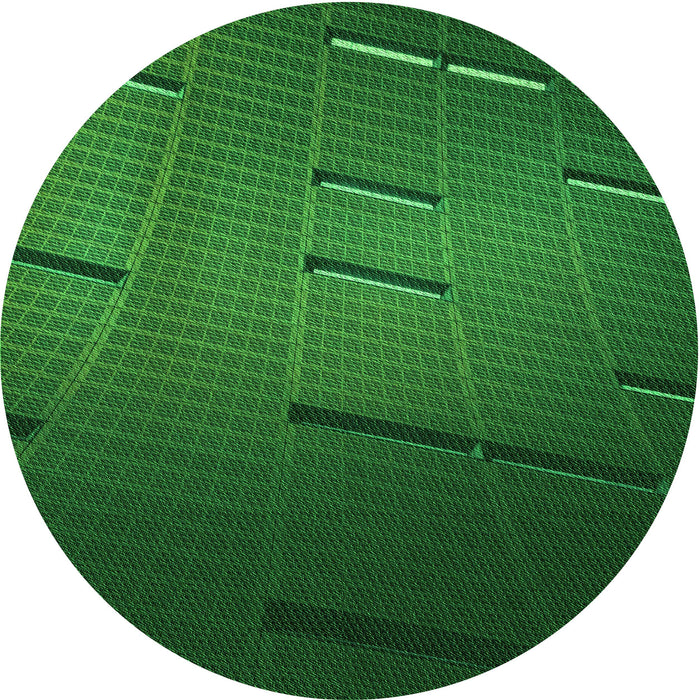 Square Machine Washable Transitional Deep Emerald Green Rug in a Living Room, wshpat228grn
