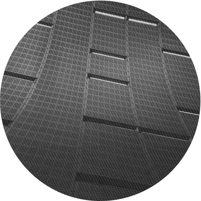 Square Machine Washable Transitional Charcoal Black Rug in a Living Room, wshpat228gry