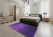 Patterned Jasmine Purple Rug in a Bedroom, pat228pur