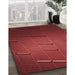 Machine Washable Transitional Cranberry Red Rug in a Family Room, wshpat228rd