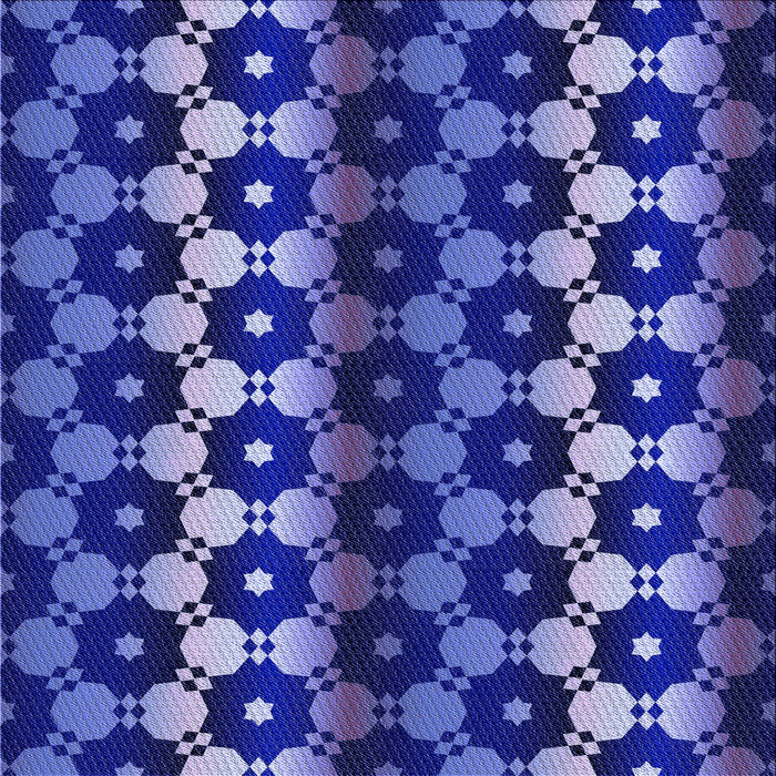 Round Patterned Cobalt Blue Rug, pat2280blu