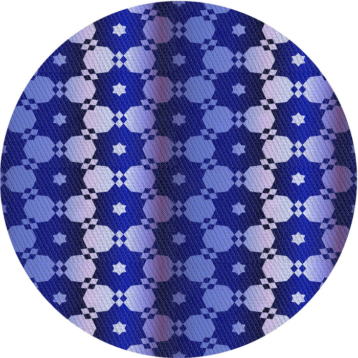 Square Patterned Cobalt Blue Rug, pat2280blu