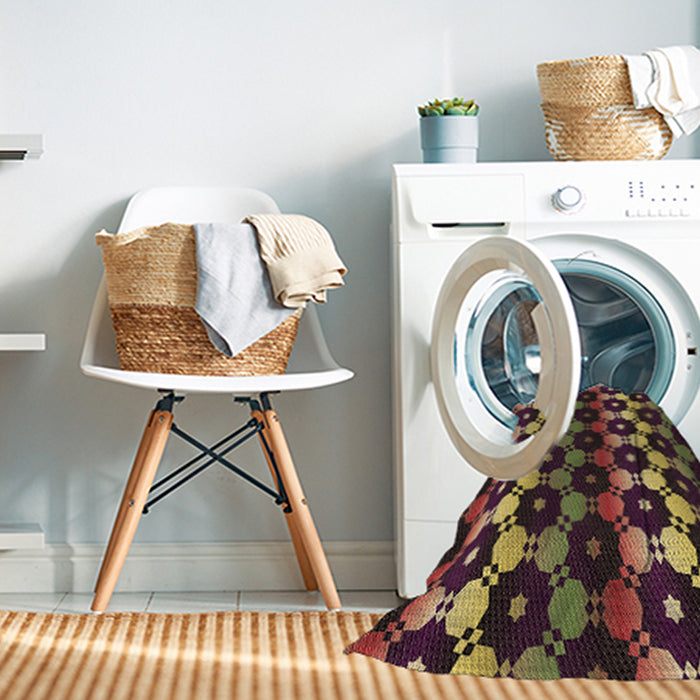 Machine Washable Transitional Cinnamon Brown Rug in a Washing Machine, wshpat2280brn