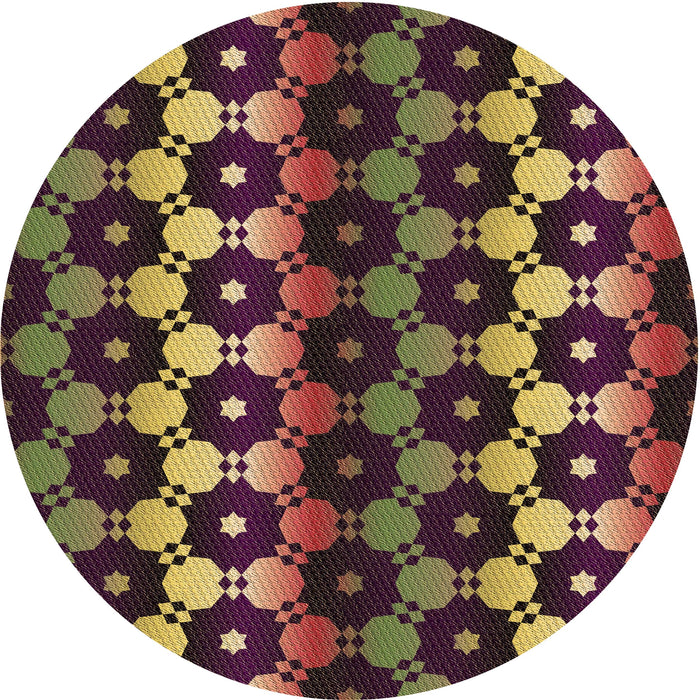 Square Machine Washable Transitional Cinnamon Brown Rug in a Living Room, wshpat2280brn