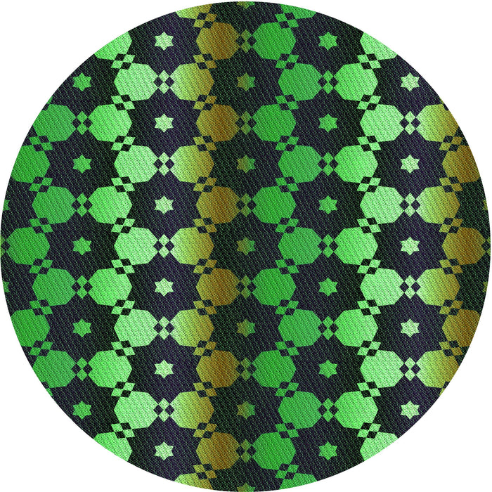 Square Patterned Charcoal Black Rug, pat2280grn