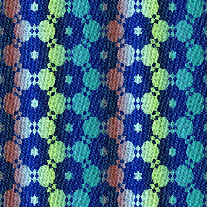 Patterned Cobalt Blue Rug, pat2280lblu