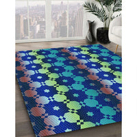 Patterned Cobalt Blue Rug, pat2280lblu