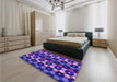 Patterned Jasmine Purple Rug in a Bedroom, pat2280pur