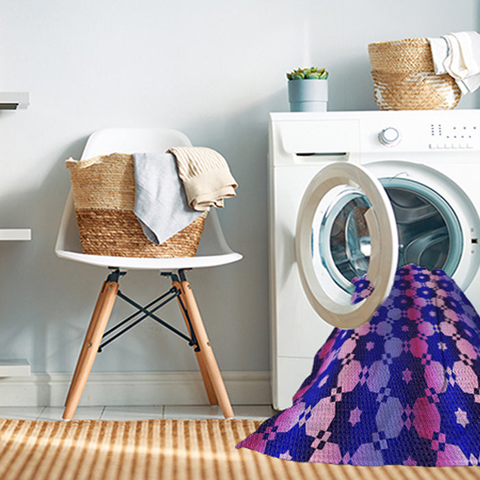 Machine Washable Transitional Jasmine Purple Rug in a Washing Machine, wshpat2280pur